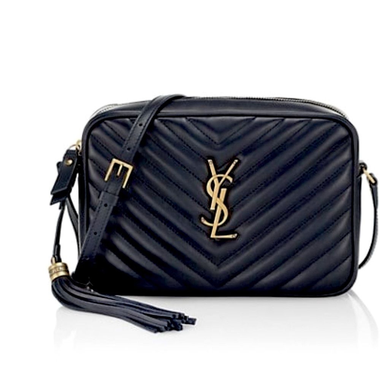 Bellissima borsa fotografica classica? Saint Laurent br Lou Matelassé in pelle nera