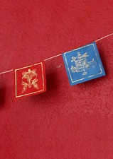 Tibetan Auspicious Prayer Flag, Paper Tibet Flags, Mini Indoor Prayer Flag PF091
