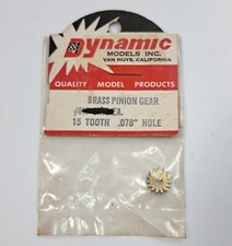 Vintage Slot Car Gear 1/32 1/24 Dynamic Models Inc 810 Brass Pinion 15 Tooth