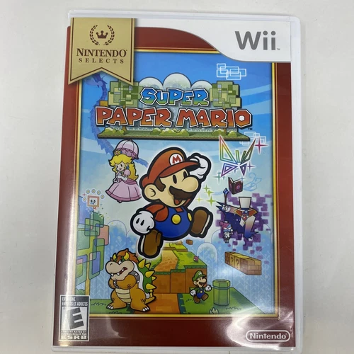 Super Paper Mario Nintendo Selects Edition (Nintendo Wii) Complete *READ