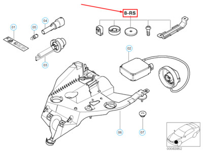 NEW BMW Z8 E52 Roadster Headlight Repair Kit 63126909366 6909366 GENUINE