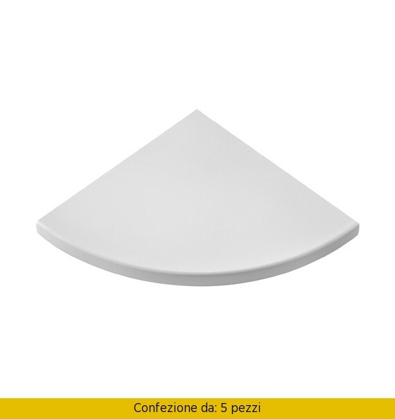Set 5 Mensole Angolari Ecopan 50x50x1.8 Bianca Decorlegno 437/23