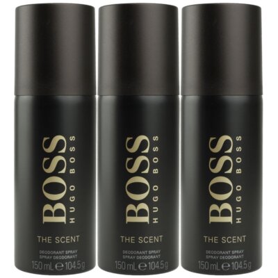 Hugo Boss Boss The Scent 3 x 150 ml Deospray Deo Spray Deodorant Set