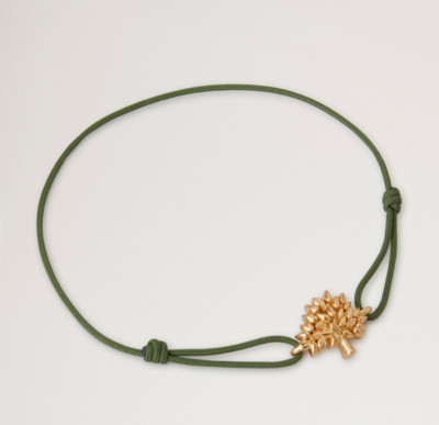 Mulberry  Baum Kordel Armband UVP 120£ vergoldet ONE SIZE