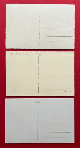 3 x AK KÖTHEN um 1938 Holzmarkt, Rathaus und Luftteich ( 121382 - Bild 2 von 2