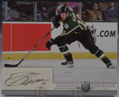 BRENDEN MORROW UD SIGNATURE PORTRAITS BE A PLAYER AUTO STARS 2006-07 8''x10''