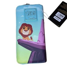 ¡Pop con licencia Loungefly! Cartera Disney Rey León Orgullo Rock Cremallera Alrededor Nueva con Etiquetas.