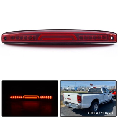 03-06 Dodge Ram LED Tailgate Brake Light - Red Lens, 3D Style, Direct Fit Replacement