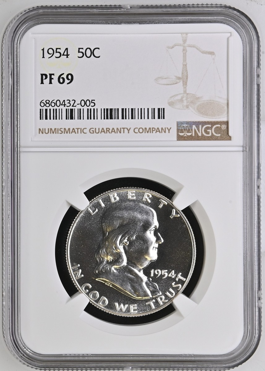 1954 P Half Dollars Franklin NGC PF-69 | eBay
