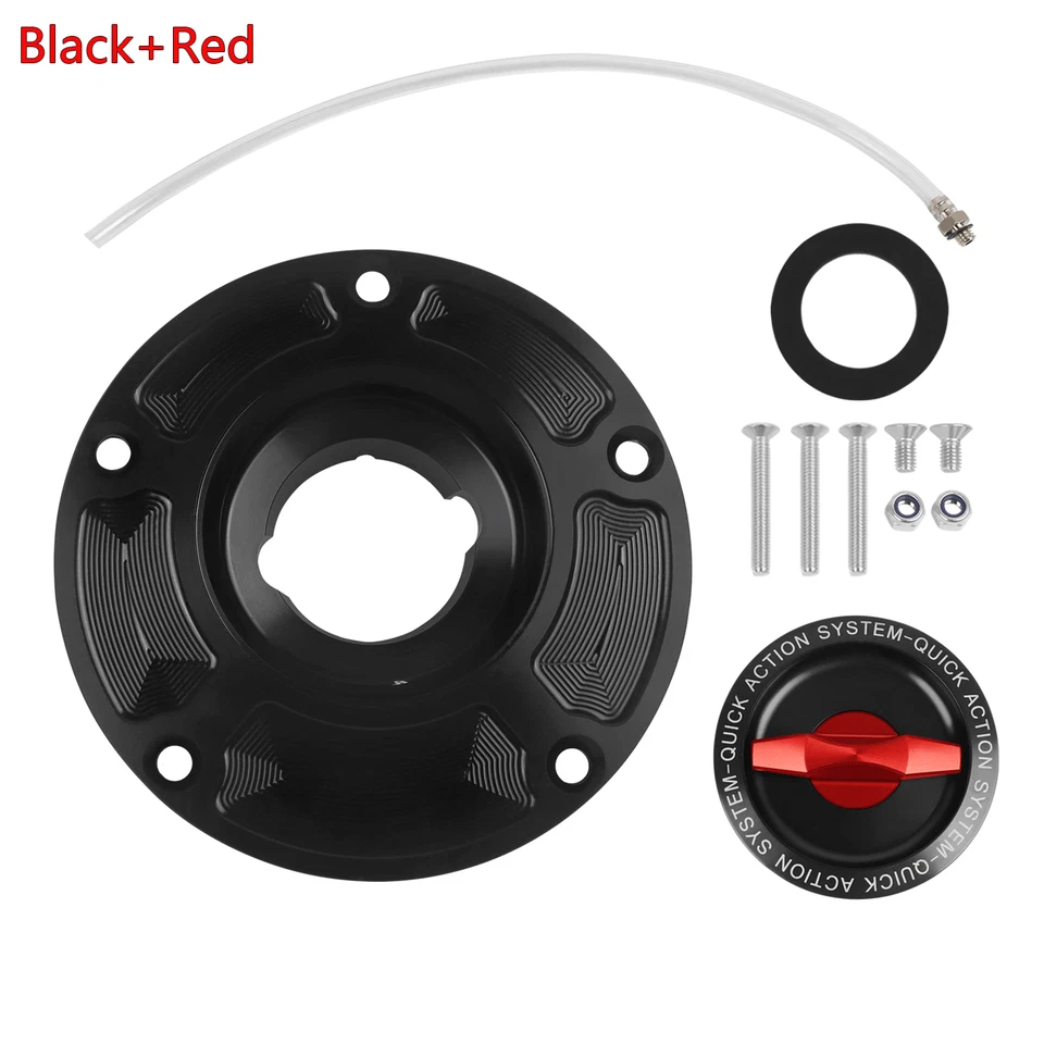 CNC Keyless Gas Fuel Tank Cap Cover Fit For Honda CB500F CB500R CB500X CB650F/R - Image 3 of 4