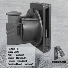 Handcuff Holster w/ Belt Clip Fit ASP S&W CTS Peerless Chain Hinged Handcuffs