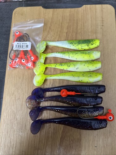 King Shads 8×11cm 8× Jigköpfe 6,0 15gr.  neu top - Bild 1 von 3