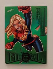 Spider-man metal universe green precious metal gems pmg captain marvel 5/10 #17