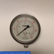 Tess Oil Filled Pressure Gauge 0-16 Bar 0-240 PSI ASME B40.100-1998 New
