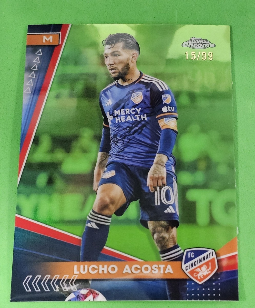 2024 TOPPS CHROME MLS Lucho Acosta Green /99 #1 FC Cincinnati | eBay