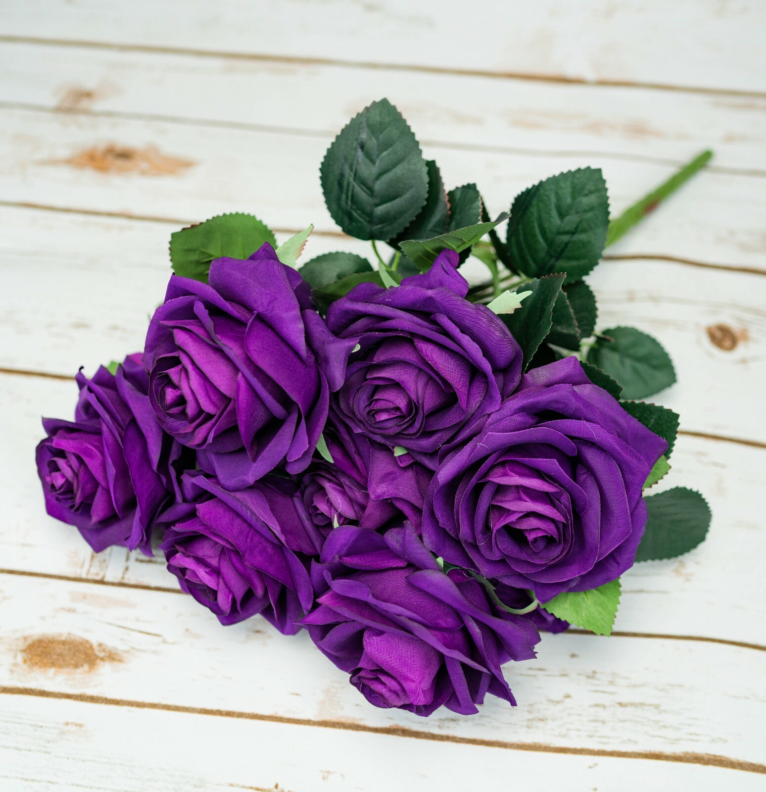 10Head Artificial Rose Bouquet Silk Fake Flowers Wedding Party Home