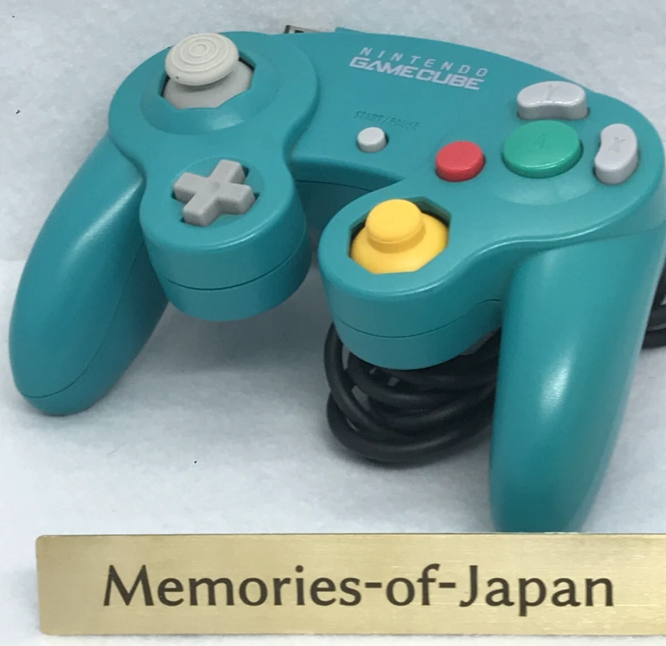 Duty Free! Nintendo GameCube Controller Emerald Green Blue DOL-003 From Japan - Image 3 of 4