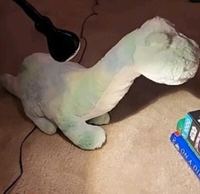 FAO Schwarz T-Rex Dinosaur Plush Adorable Cuddly Stuffed Animal Blue 13  Tall