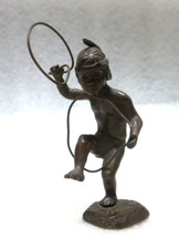 RARE Richard A Myer "HOOP DANCER" Bronze Figurine from TEN LITTLE INDIANS