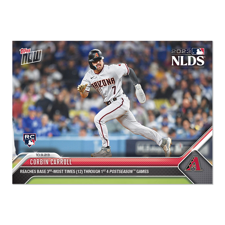 2023 Topps NOW 981 Corbin Carroll On Base 12 Times 1st 4 Games-25 Cents Shipping