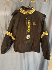 Pittsburgh Steelers Vintage Starter NFL Pro Line Pullover Jacket Size M Youth