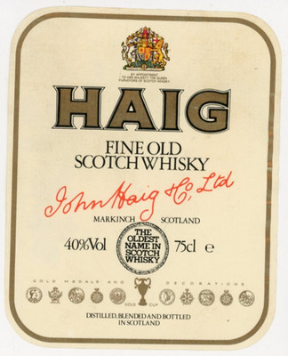 1960s-70s John Haig Scotch Whisky Markinch Label #KI