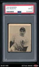 1948 Bowman #8 Phil Rizzuto Yankees SHORT-PRINT HOF RC PSA 4 - VG/EX