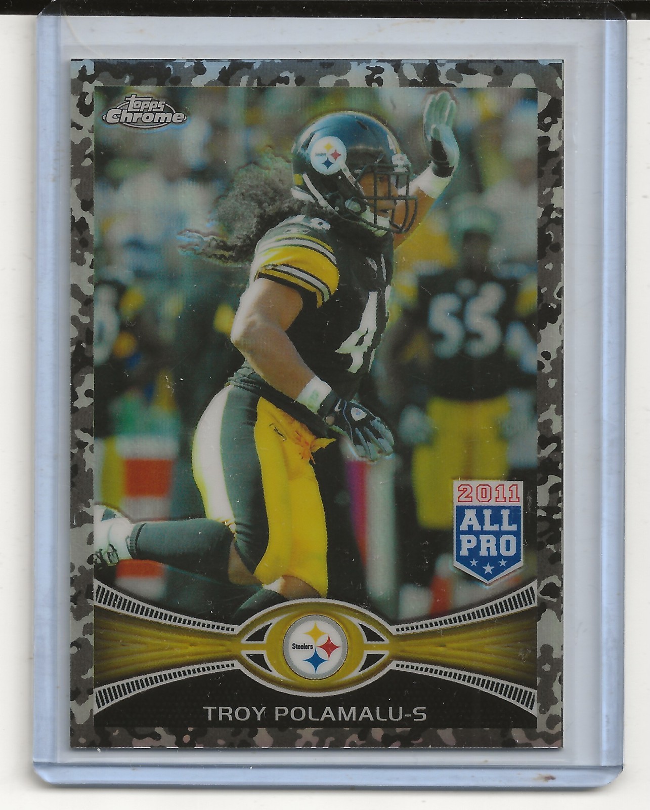 2012 Topps Chrome Troy Polamalu Camo Refractor # 271/499