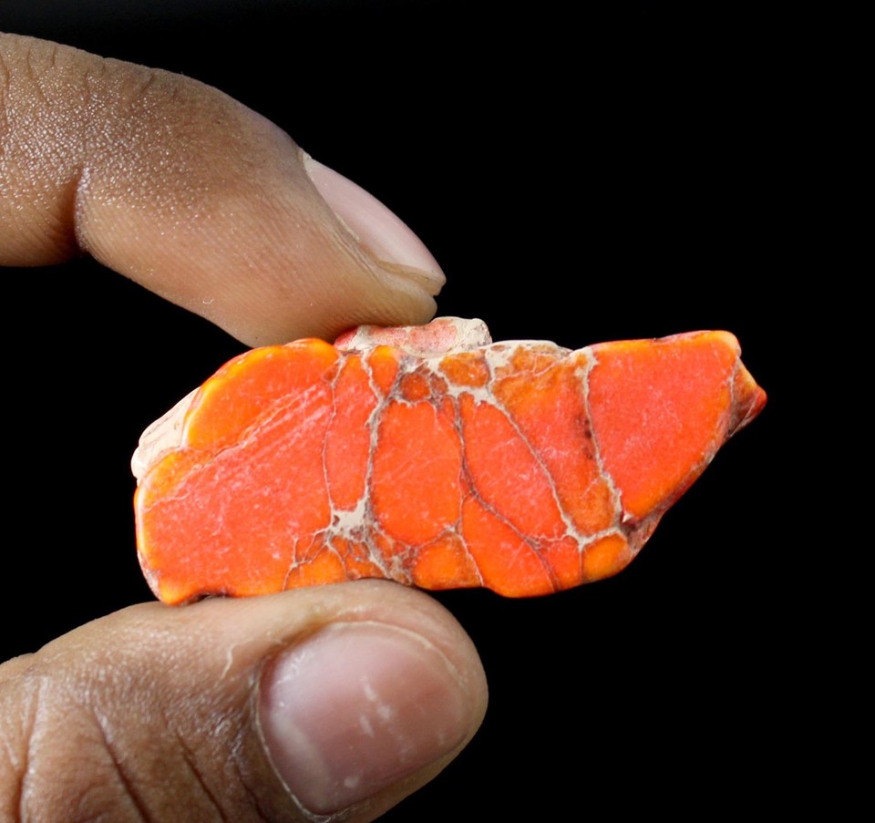 Natural 39.40 Ct Orange Carico Lake Turquoise Gems Polished Rough Slab ...
