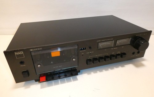 NAD 6040 CASSETTE TAPE DECK DOLBY HX MPX FILTER VU METER SERVICED NEW BELT FAB