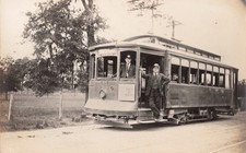RPPC Houston, Tex. - Houston Electric Railway 'Houston Harbor' Streetcar - 1910