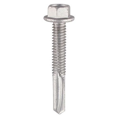 Timco - Metal Heavy Section Screws - Hex - Exterior - Silver Size 5.5x65-100 Pcs