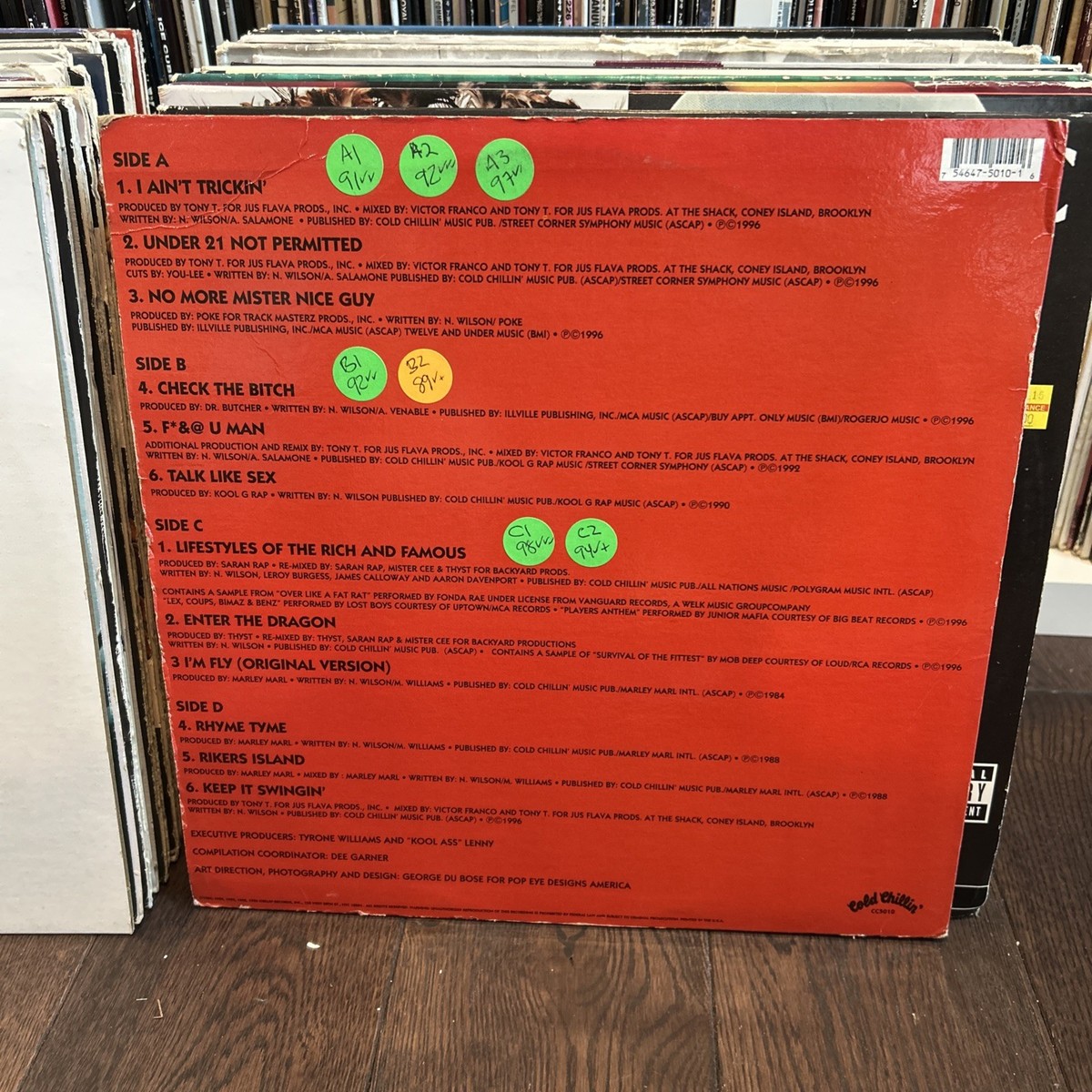 KOOL G RAP & DJ POLO RATED XXX COLD CHILLIN' CC5010 US VINYL