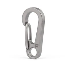 Tisur Men'S Lightweight Titanium Carabiner Keychain, Small, Silver/S (Key Ring _