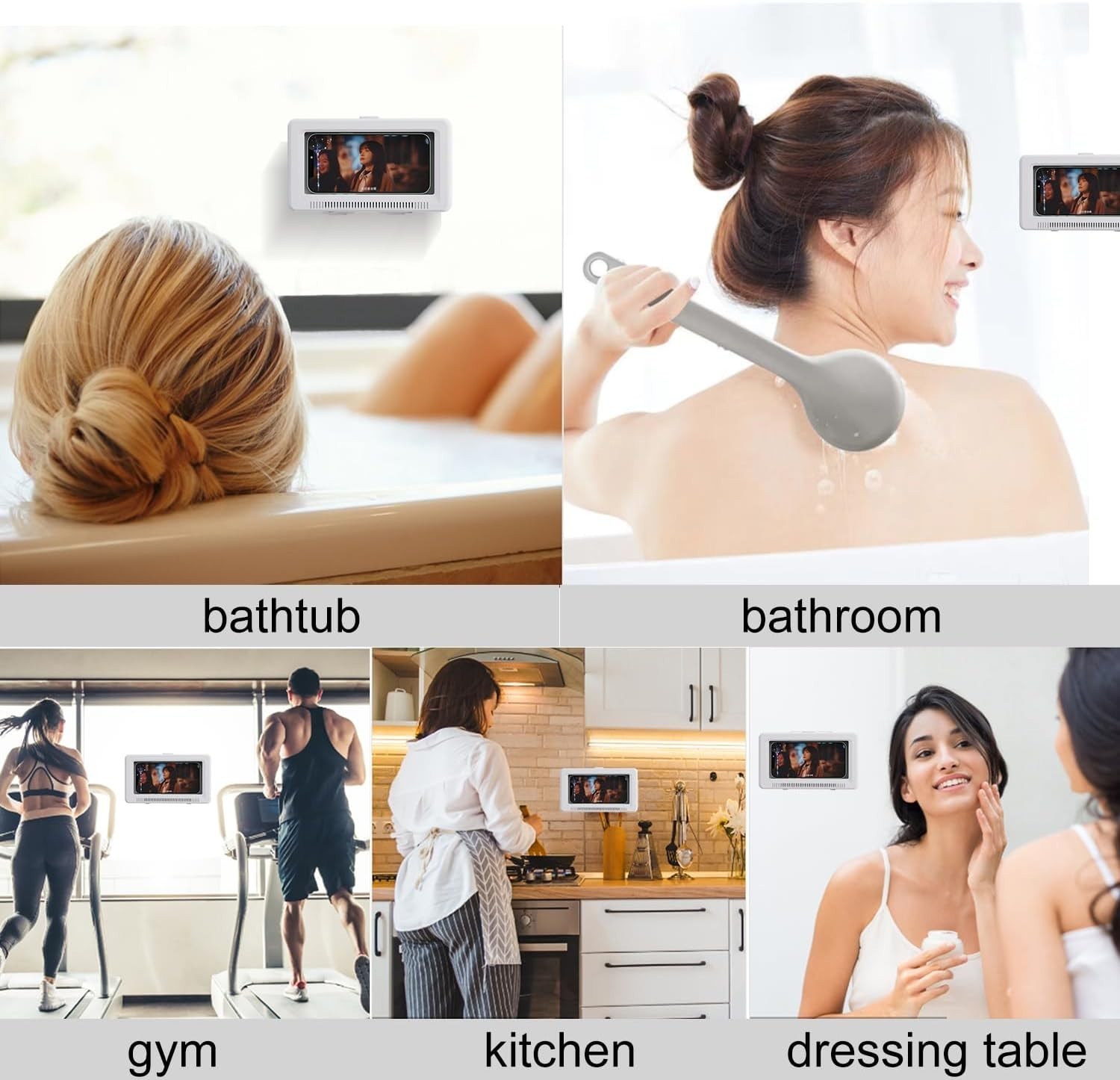 High Sensitivity Waterproof Shower Phone Holder - Fits All Smartphones (4"-6.7")