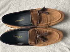 Mens Topman Brown tassel Loafers Size 43 In Good Condition!