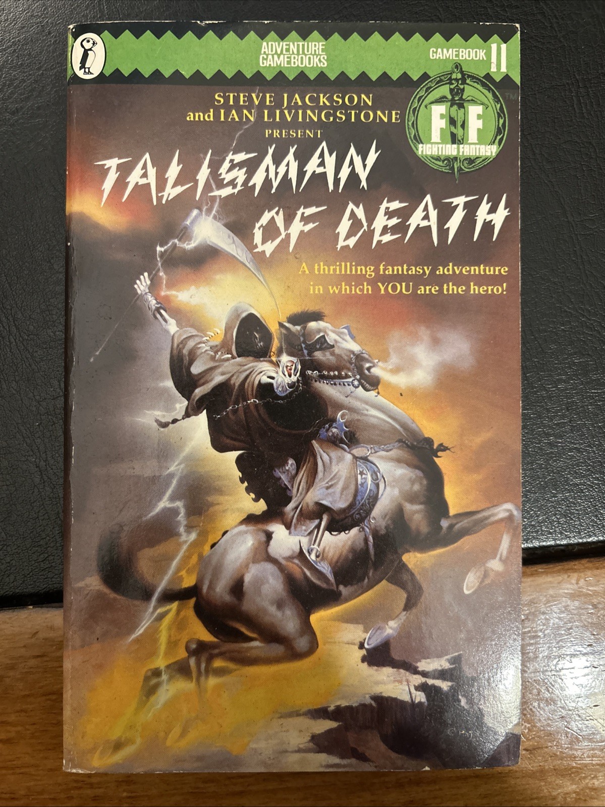 TALISMAN OF DEATH Fighting Fantasy #11 1984 1/2 Green Banner VG+