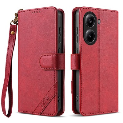 For XiaoMi Poco X7 Pro, Classic Flip Leather Wallet Stand Case Cover + Strap