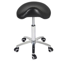 Antlu Saddle Stool Rolling Chair for Medical Massage Without Backrest, Black