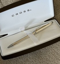 Vintage CROSS Townsend 925 Sterling Silver Hallmark Ballpoint pen With Box - New