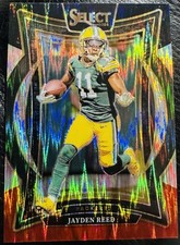 2024 Panini Select - Concourse Jayden Reed #68 Black & Red Shock Packers