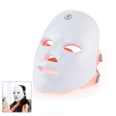 Kabellose LED Photon Gesicht & Hals Schönheit Maske 7 Farben Hautstraffung Verjüngung