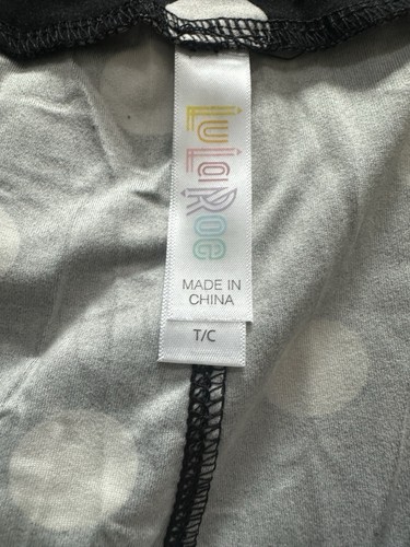 New Release LuLaRoe TC Tall & Curvy Leggings Black White Polka Dot Print - Picture 3 of 3