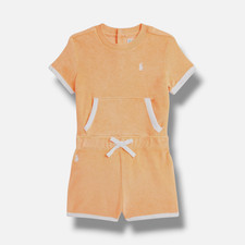 Polo Ralph Lauren Boys Orange Short-Sleeve Sweatshirt  Short Set Size 3M