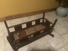 ANTIQUE DARK WOODEN DOLL CRADLE EARLY 1900’S. GREAT CONDITION — photo 3