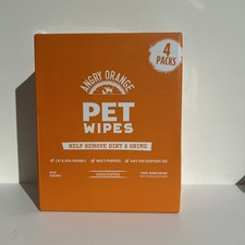 Angry Orange Unscented Pet Wipes - 4 packs of 80 wipes