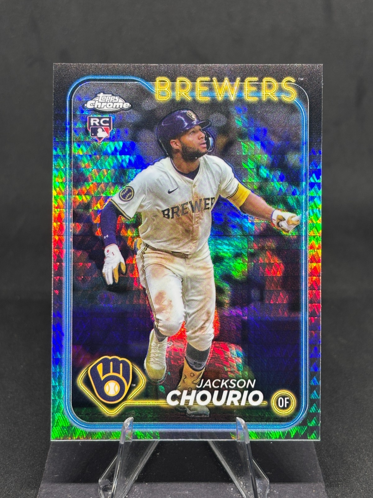 Jackson Chourio 2024 Topps Update Series Chrome Prism Refractor #USC18 Rookie