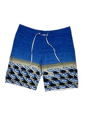 Abercrombie Fitch Shorts Mens Size 36 Blue Swim Trunks Beach Hawaiian