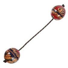 Asalato Wooden Rhythmic Ball Shaker African Double Gourd Percussion Rhythmic