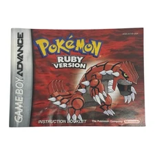 Pokemon Ruby Version Nintendo Game Boy Advance Authentic GBA Instruction Manual
